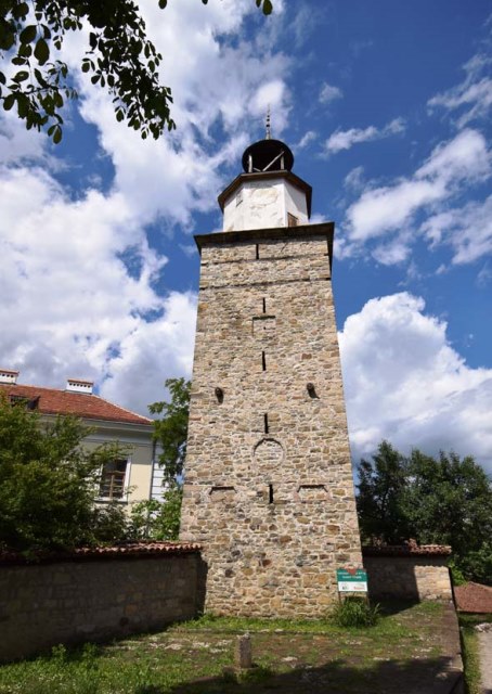 The 208-year-old clock tower - one of the symbols of Elena